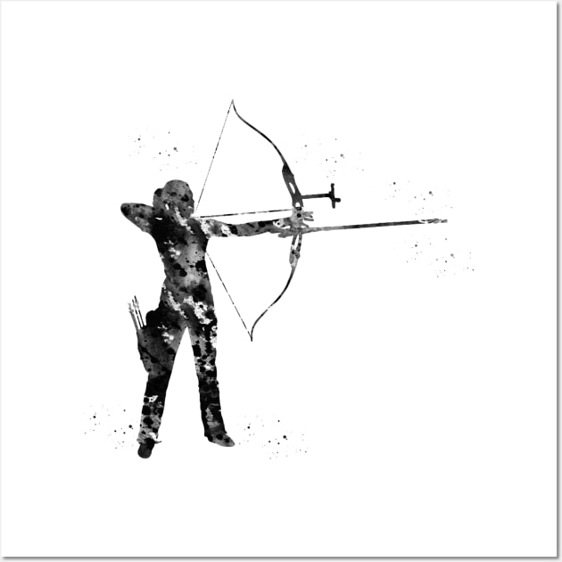 Woman Archer Wall Art by erzebeth